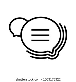 Message icon. Dialog sign