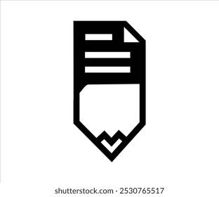 Message icon of a document with a pencil, representing writing or note-taking.