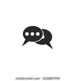 Message Icon, editable color template. Chat symbol vector sign isolated for graphic and web design.
