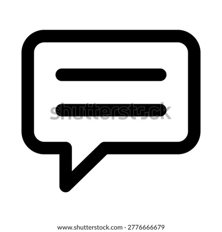 Message icon. Editable line icon. Professional and modern outline icon vector illustration featuring chat bubble interface in minimal design.