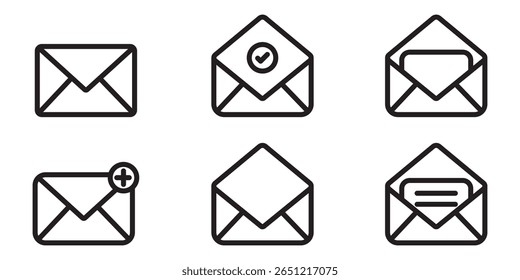 Ícone de Mensagem. Ilustrações de e-mail ou notícias . Ícone de email definido. ícone de email vetor. Ícone de email . 
