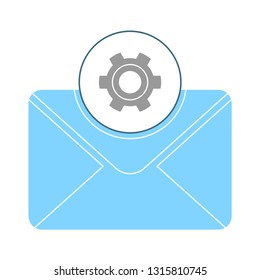 message icon, envelope illustration - vector mail setup icon, send letter isolated. communication icon