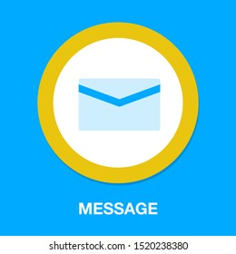 message icon, envelope illustration - vector mail icon, send letter isolated