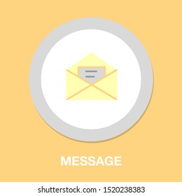 message icon, envelope illustration - vector mail icon, send letter isolated