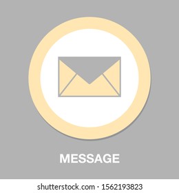 message icon, envelope illustration - vector mail icon, send letter isolated