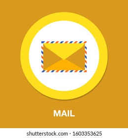 Message Icon, Envelope Illustration - Vector Mail Icon, Send Letter Isolated