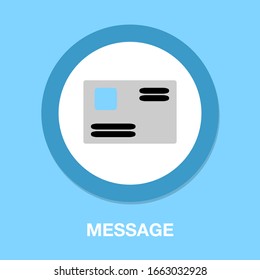 message icon, envelope illustration - vector mail icon, send letter isolated