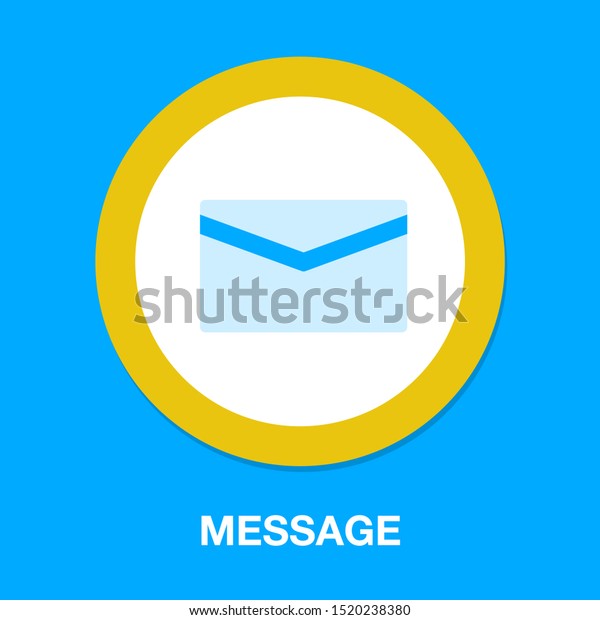 Message Icon Envelope Illustration Vector Mail: เวกเตอร์สต็อก (ปลอดค่า ...
