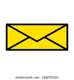 Message icon. Envelope pictogram illustration. Vector isolated on white background.
