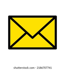 Message icon. Envelope pictogram illustration. Vector isolated on white background.
