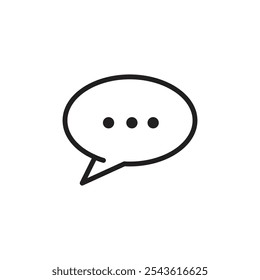 Message icon Flat line illustration