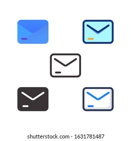message icon flat outline glyph interfaces
