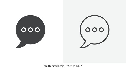 Message icon flat and simple set design