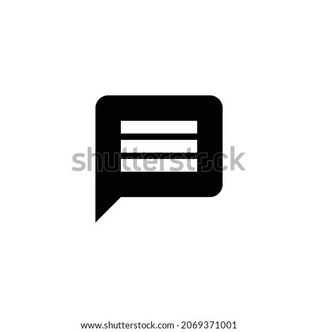 message Icon. Flat style design isolated on white background. Vector illustration