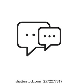 Message icon Flat vector set outline