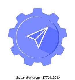 message Icon and gear icon. for your web site design, logo, app, UI. Vector illustration