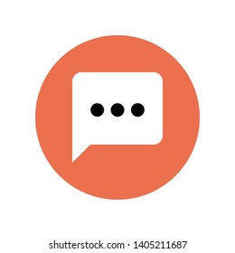 Message Icon in Geometric Shape