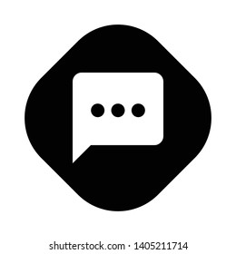 Message Icon in Geometric Shape