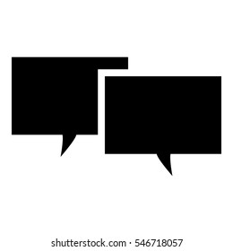 Message icon - Glyph - Black filled