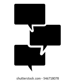 Message icon - Glyph - Black filled