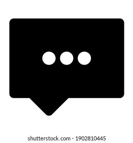 Message icon glyph style, you can use for commercial