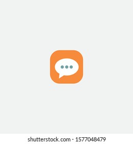 message icon graphic element. Illustration template design