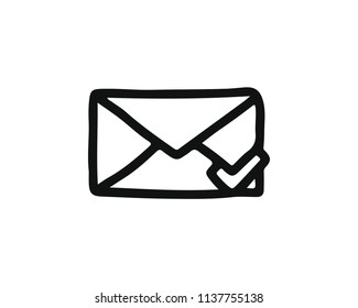 message icon hand drawn design illustration,designed for web and app