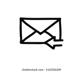 message icon hand drawn design illustration,designed for web and app