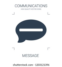 message icon. high quality filled message icon on white background. from communications collection flat trendy vector message symbol. use for web and mobile