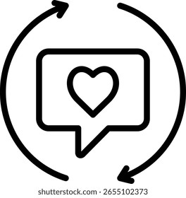 message icon illustration design with outline, this is not made from any AI generation