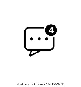 Icono de mensaje símbolo vectorial aislado