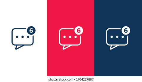 Symbol für Nachrichtenzeichen, einzelne Vektorillustration