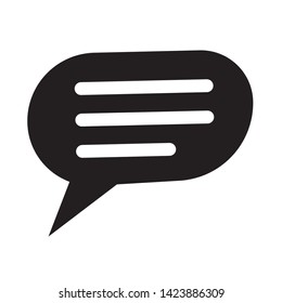 Message icon isolated minimal single flat linear icon for application and info-graphic. Commercial line vector icon for websites and mobile minimalistic flat design. 
