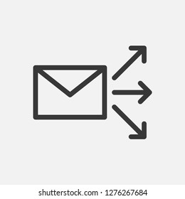 Message icon isolated on background. Mail symbol modern, simple, vector, icon for website design, mobile app, ui. Vector Illustration