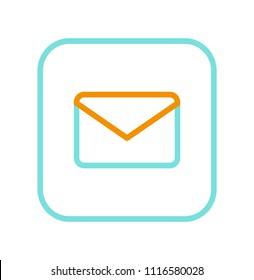 Message icon isolated on white background banner, vector illustration of design element for modern smartphone, comfortable application for messaging
