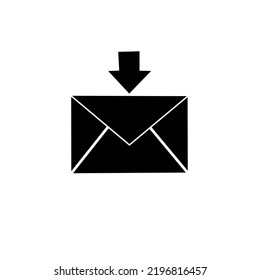 message icon, letter, send message, sms, receive message, on white background, vector illustration
