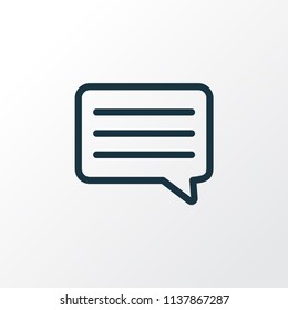 Message icon line symbol. Premium quality isolated chat element in trendy style.