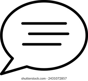 message icon line icon vector design template ilustration with editable stroke