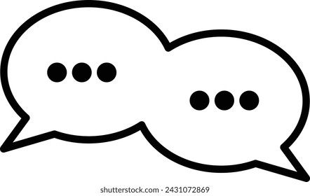 message icon line icon vector design template ilustration with editable stroke