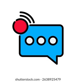 Message Icon Lineal Color Vector Illustration