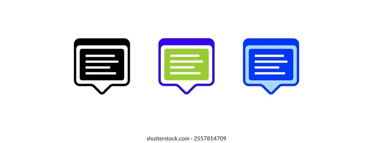 Message Icon. linear style sign for mobile concept and web design. Outline vector icon. Symbol, logo illustration. Vector