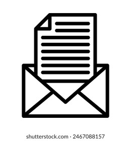 message icon or logo illustration outline black style