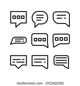 icono de mensaje o logotipo símbolo de signo aislado ilustración vectorial - Colección de iconos vectoriales de estilo negro de alta calidad
