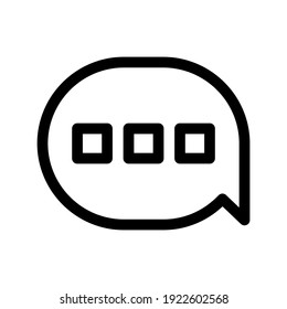 icono de mensaje o logotipo símbolo de signo aislado ilustración vectorial - iconos vectoriales de estilo negro de alta calidad
