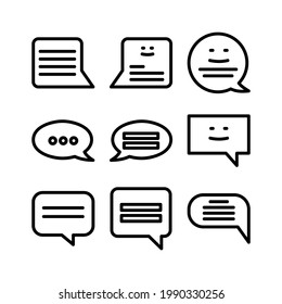 icono de mensaje o logotipo símbolo de signo aislado ilustración vectorial - Colección de iconos vectoriales de estilo negro de alta calidad
