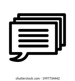 icono de mensaje o logotipo símbolo de signo aislado ilustración vectorial - iconos vectoriales de estilo negro de alta calidad
