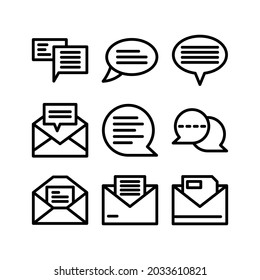 icono de mensaje o logotipo símbolo de signo aislado ilustración vectorial - Colección de iconos vectoriales de estilo negro de alta calidad
