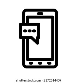 icono de mensaje o logotipo símbolo de signo aislado ilustración vectorial - iconos vectoriales de estilo negro de alta calidad
