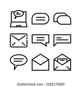 icono de mensaje o logotipo símbolo de signo aislado ilustración vectorial - Colección de iconos vectoriales de estilo negro de alta calidad
