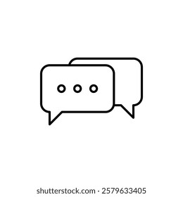 Message icon logo sign set vector outline